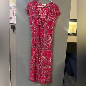 Patrons of peace boho Floral Pink Dress